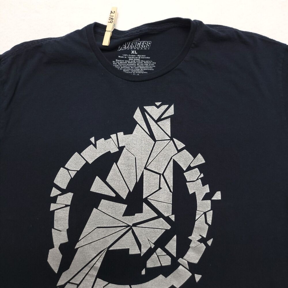 Marvel Avengers Endgame Casual T-Shirt Adult Mens Size Extra Large XL Black
